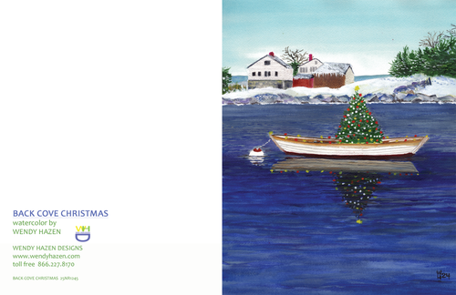 Rowboat Christmas | Hand Cut Card