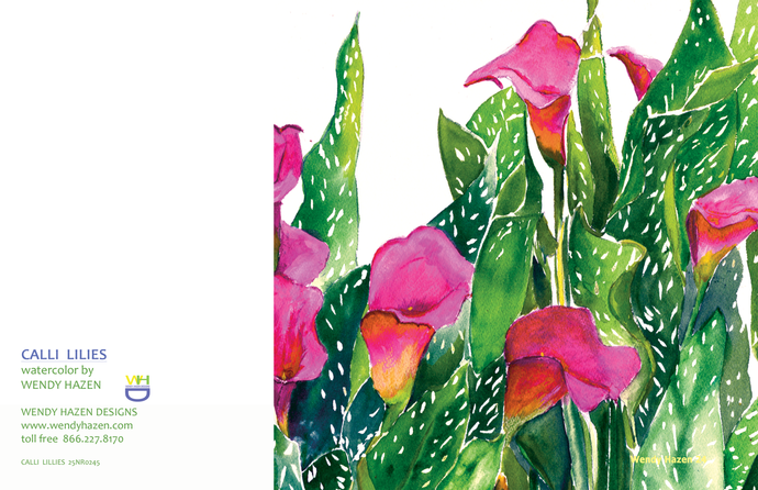 Calla Lillies - Floral | Hand Cut Card