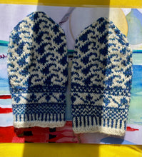 Load image into Gallery viewer, &#39;Waves&quot; handknit Mittens | Custom Knitting