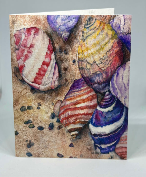Colorful Snails - Coastal | Hand Cut Card