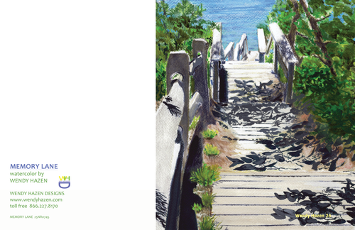 Beach path located in Eastham on Cape Cod with a staircase to the water.